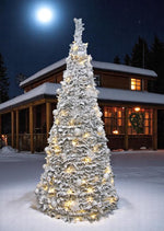 LED künstlicher Tannenbaum Schnee Pop-up-tree Höhe180cm mit 150 LED D:71cm