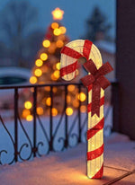 LED Zuckerstange Outdoor Metall mit 50 LED Grösse: 35x30x120cm