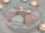 Teelichter in Herzform 9er Set in PVC Geschenkbox mit Schleife