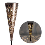 LED Solar Leuchte Metall konisch mit 1 LED zum Stecken 8x8x39cm