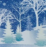 Deko Fensterfolie selbstklebend Winterlandschaft Breite 52cm Höhe 21cm