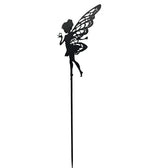 Gartenstecker Fee aus Metall in Schwarz Höhe 106cm