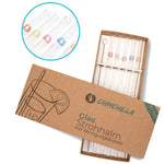 Trinkhalme Glas 6er Set 5 Trinkhalme plus Reinigungsbürste Länge 23cm