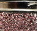 Schleuder-Aschenbecher rosa Crystal D:11 H:10cm Metall verchromt