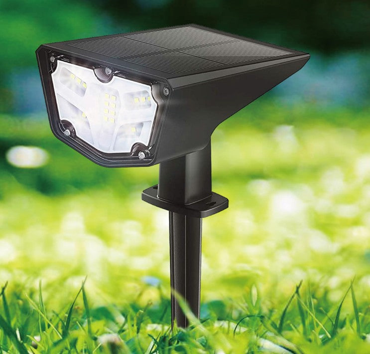 LED Solar Outdoor Leuchte Spot 
Grösse: 10.2x14.3x32cm 
16 superhelle LED