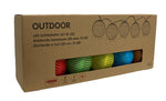 LED Lichterkette Outdoor mit farbigen 
Nylon Balls 
D: 7cm mit 10 LED