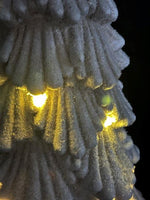 LED Tannenbaum weiss aus Magnesia mit 8 LED H78cm