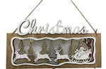Deko Hänger aus Holz 
mit Weihnachtsmotiv Relief
L2cm x B28cm x H63cm