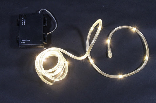 LED Lichtschlauch 20LED 
Warm weisses Licht
L: 142.5cm - silber Draht