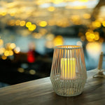 LED Solar Laterne Farbe: grau mit Solar Kerze weiss Grösse Laterne 20x20x25cm