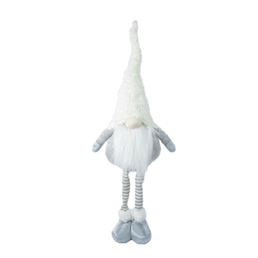 Gnome décoratif Père Noël
 debout
 Couleur: blanc/gris
 L9cm x L20cm x H76cm