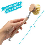 Spülbürste aus Buchenholz 4-teilig inkl. 3 Wechselköpfe Länge: 24cm