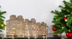 LED Geschenkboxen 3er Set gold mit Glitter mit warm weissen 20LED Indoor