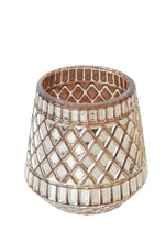 Windlicht aus Glas 
Orientalisches Design 
Farbe: Kupfer 
Glas: D:10.5cm H:10.7cm