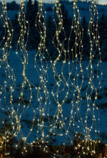 LED Lichtervorhang Outdoor 540 LED - Microlight B:75cm H:150cm warm weisses Licht