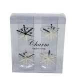 Rond de serviette lot de 4
 Flocons de neige argentés
 Taille 55-60 mm en acier inoxydable