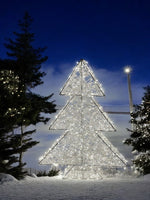 LED Tannenbaum weiss Outdoor aus Metall mit 500 LED Micro Light
