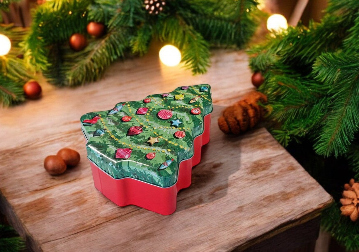 Guetzlidose XMAS Baum grün Weissblech