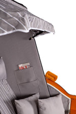 Strandkorb "Ostsee" gestreift royal grau