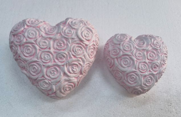 Herz rosa Flower 
17x16x9cm 
aus Polyresin