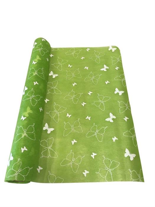 Dekostoff "Vlies" gerollt und geschnitten - grün
36cm x 300cm, mit Schmetterling Druck