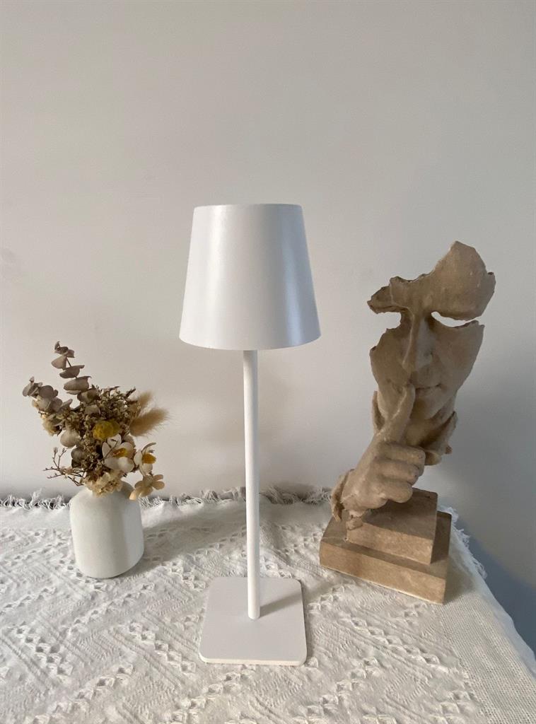 LED Tischlampe dimmbar für Aussenanwendung Farbe: Weiss