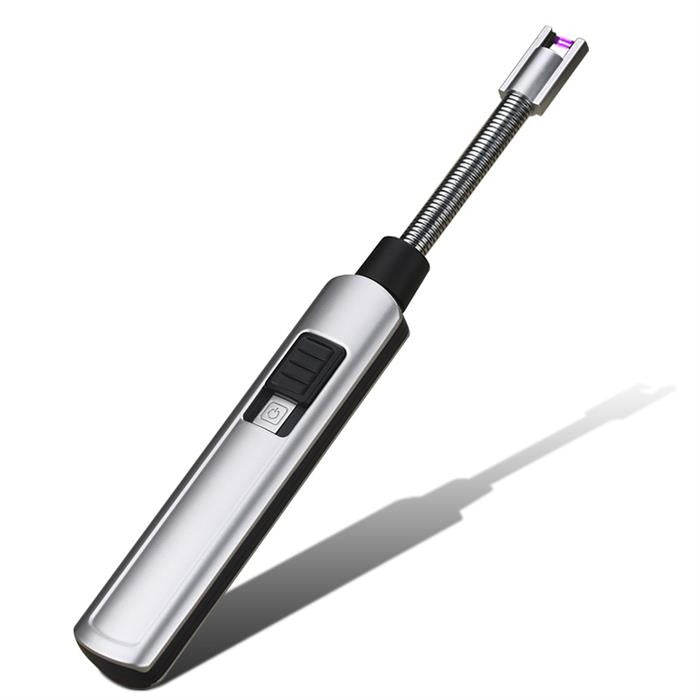Lichtbogen USB-Stabfeuerzeug Flexi Farbe: Silber in Geschenkbox