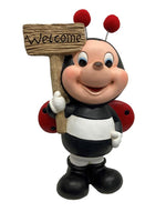 Deko Marienkäfer 
mit Schild Welcome