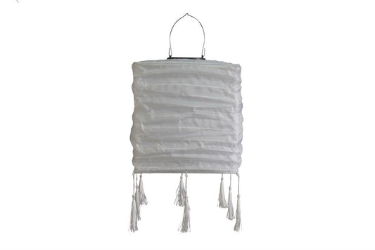 LED Solar Outdoor Lampion 
Weiss Quadratisch 
L:20cm B:20cm H:23cm