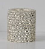 Teelichthalter aus Keramik
Design: gehämmertes Gold
D:7cm x H:7cm