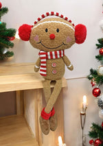 Deko Lebkuchen Kantenhocker mit Ohrenschützern H48cm