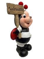 Deko Marienkäfer 
mit Schild Welcome