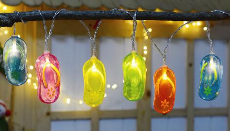 LED Lichterkette mit Flip Flop's
L:165cm mit 10 LED's