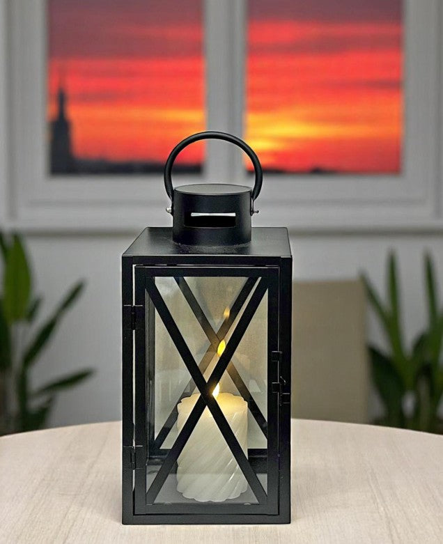 Laterne aus Metall antrazhit Farol