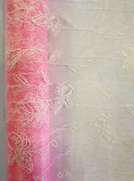 Dekostoff "Organza" gerollt
und geschnitten pink 
Schmetterlingsdruck
36cm x 300cm