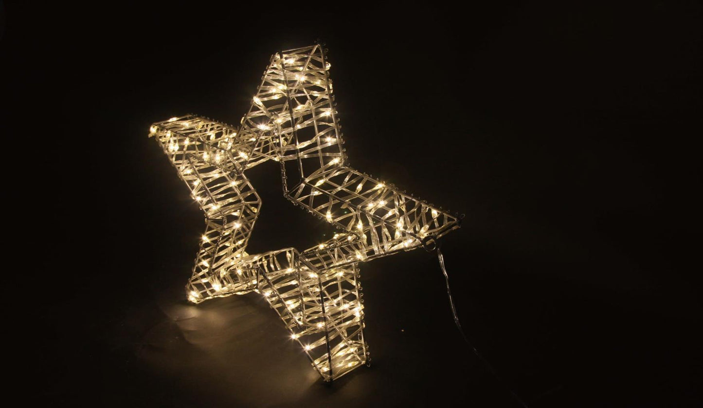 LED Stern Outdoor Metall
mit 100 LED
Farbe: Silber
D: 30cm - T:5cm
