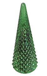 LED Tanne aus Glas grün antique mercury 16x16x36cm