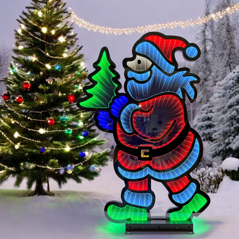 LED Figur Weihnachtsmann mit Infinity Effekt Outdoor