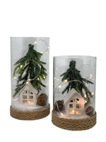 LED Glas Ornament auf Sockel 
mit 10 LED
D:9.5cm H:18.5cm