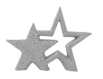 Stern Doppel aus Keramik, 
Design: Silber gehämmert,
L:3cm x B:21cm x H:16cm