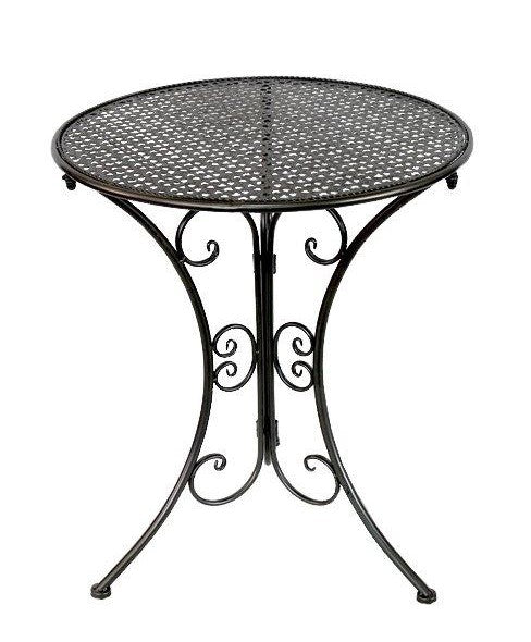 Bistro Set aus Metall Gartentisch und 2 Stühle Farbe: Anthrazit