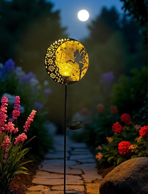 LED Solar Lampe Metall als Gartenstecker mit 1 LED 19x6x83.5cm