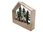 LED XMAS Diorama Holz 
mit 7 LED
Motiv: Waldszene mit 
Tannenbäum
L4cm x B17cm x H20cm