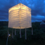 LED Solar Outdoor Lampion 
Weiss Quadratisch 
L:20cm B:20cm H:23cm