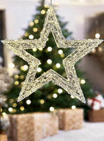 LED Stern weiss Outdoor aus Metall mit 500 LED Micro Light Grösse 8x50x50cm