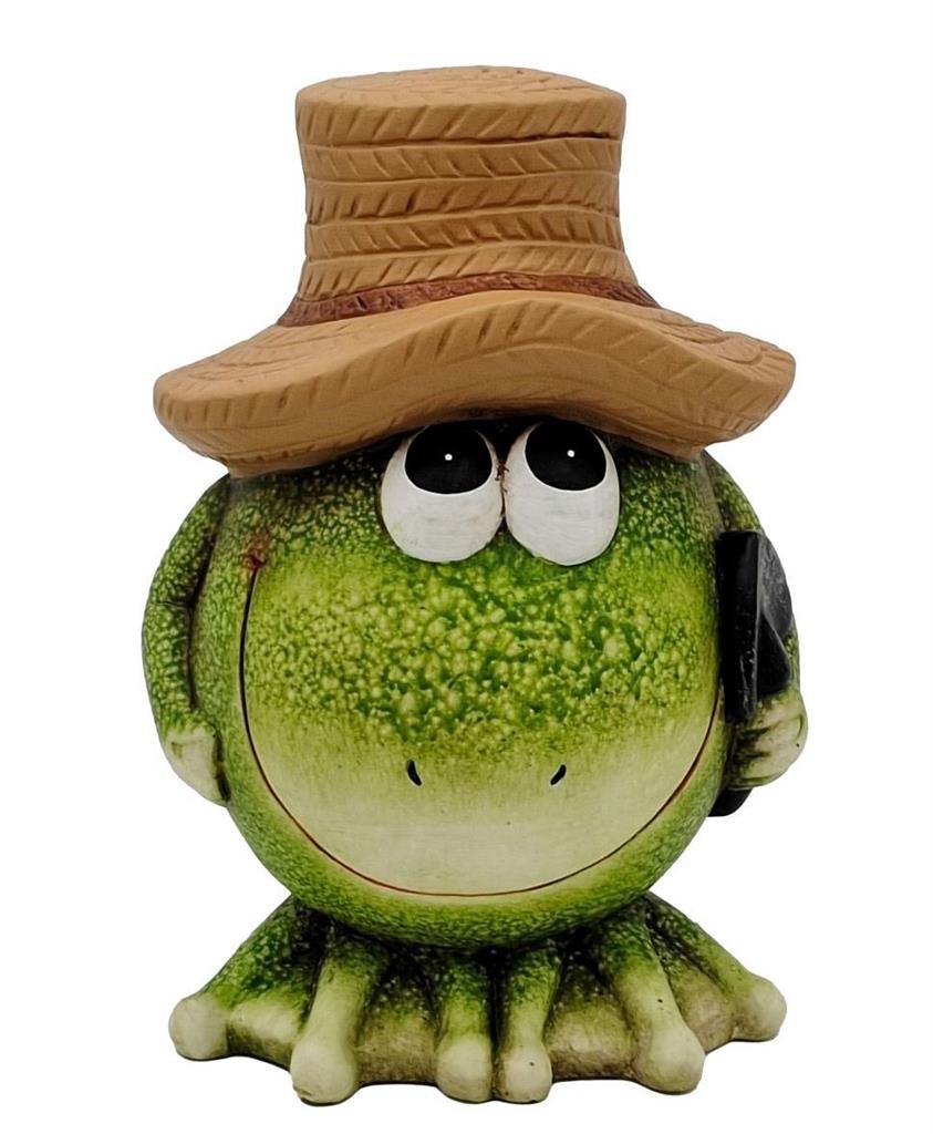 Deko Frosch 
mit Hut und Schaufel
16 x16.5 x23.2cm