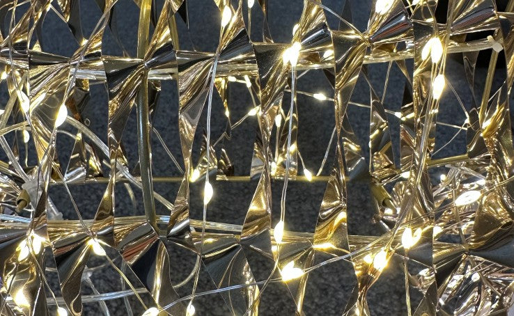 LED Rentier gold Outdoor aus Metall mit 600LED Micro Light goldige PET Streifen