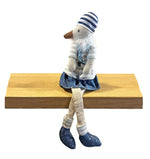 Deko Möwe aus Stoff 
Kantenhocker H:30cm
Design: Beach
Farbe: Blau
L:8cm B:6cm H:30cm