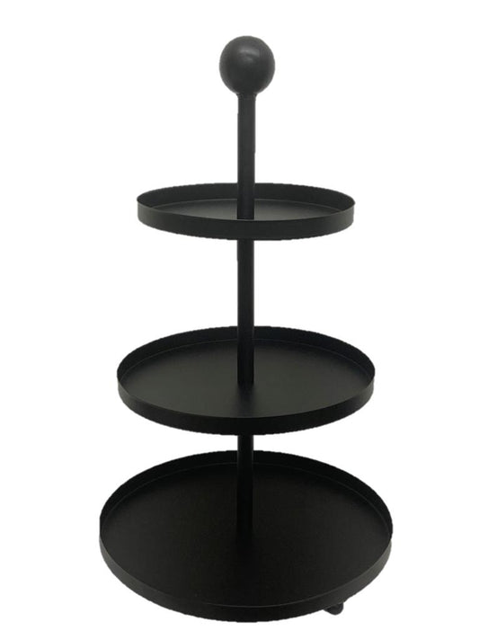 Etagere aus Metall 
mit 3 Etagen 
in Schwarz