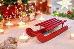 Deko Schlitten rot aus Holz